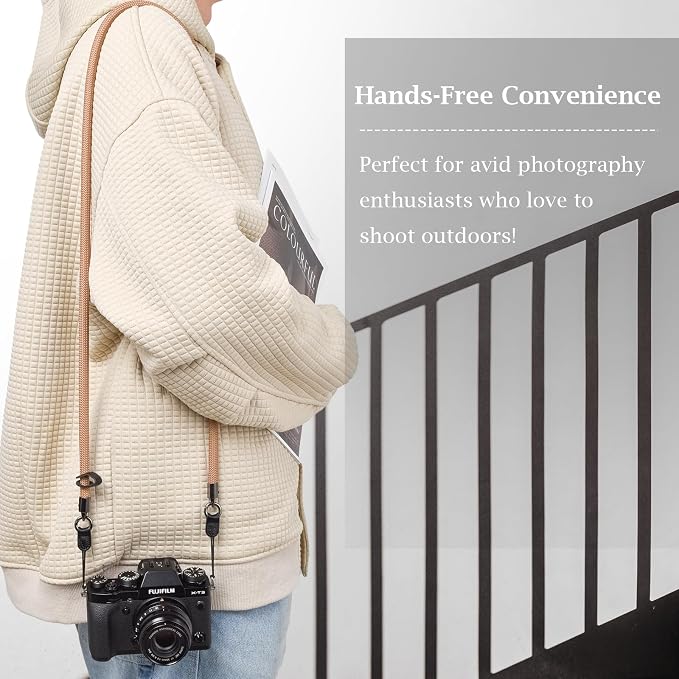 VOVMOEYA Nylon Braided Camera Rope Strap, Camera Neck Shoulder Strap - Image 3