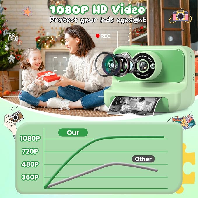 Kids Camera Instant Print, Christmas Birthday Gifts - Image 3