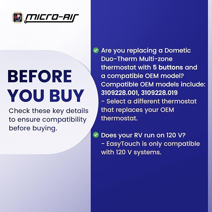 MICRO-AIR EasyTouch Digital RV Thermostat Replacement - Image 9