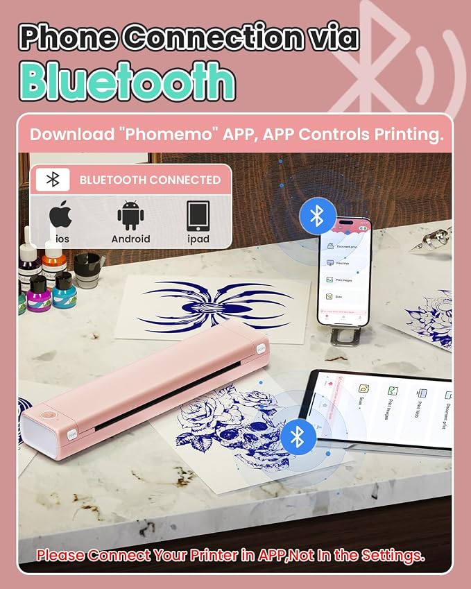 Phomemo Tattoo Stencil Printer, M08F Wireless Thermal Tattoo Printer - Image 3
