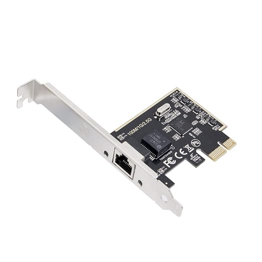 2.5 Gigabit Ethernet PCI Express PCI-E Network Interface Card 10/100/1000/25000 by IOCrest