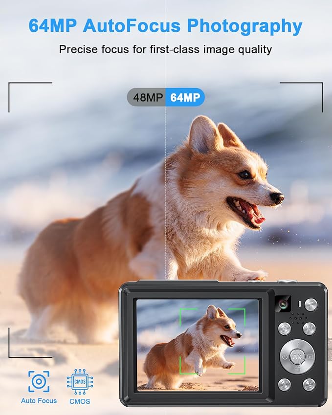 Digital Camera 4K, Compact Point and Shoot Digital Camera - Image 4