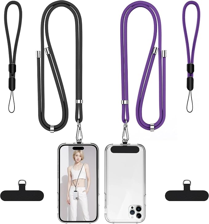 takyu Phone Lanyard, 2 Pack Adjustable Cell Phone Lanyard Crossbody Neck Strap by Takyu