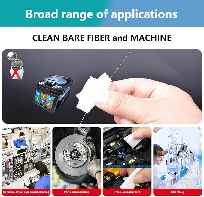 Elfcam® - Pack of 50 Fibre Optic Cleaning Papers, - Image 2