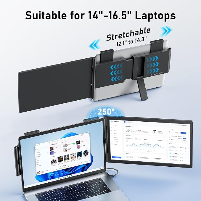 Laptop Screen Extender, Plug and Play Screen Portable Extended Monitor - Image 6