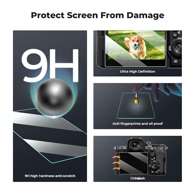 K&F CONCEPT 3 Pack Camera Screen Protector Compatible - Image 3