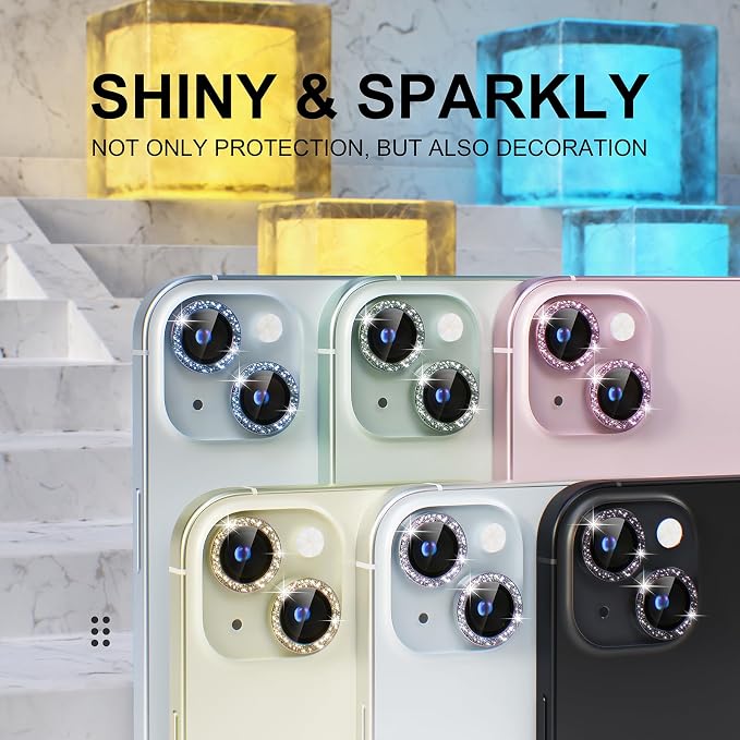 Choiche Compatible for iPhone 15 /iPhone 15 Plus Camera Lens Protector Bling - Image 7