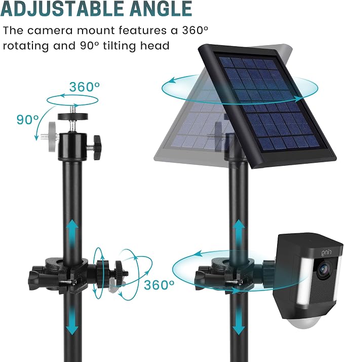 Camera Mount, 2-in-1 Pole Ground Stake Mount Stand - Image 4