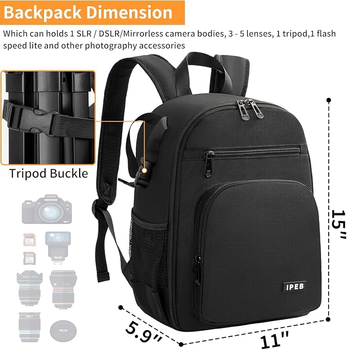 Camera Backpack for Photographers, DSLR Camera Bag, Professional Photography - Image 8