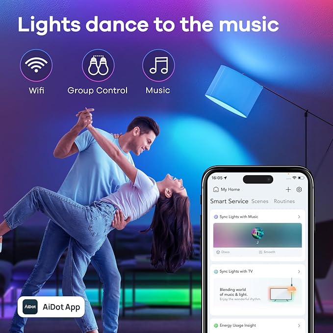 Linkind Matter Smart Light Bulb, WiFi Smart Bulbs, Work - Image 6