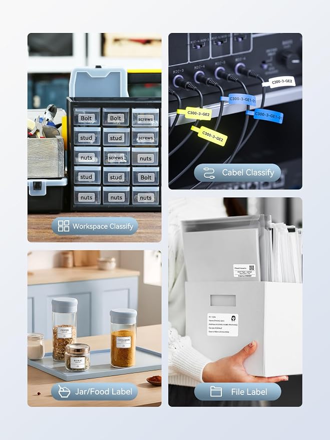 NIIMBOT B1 Label Maker, Portable Bluetooth Thermal Label Printer - Image 2