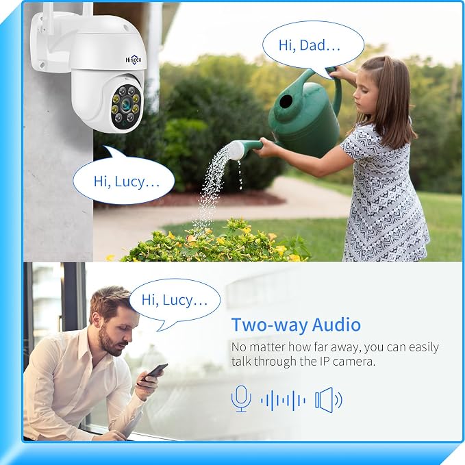 Hiseeu 3MP Security Camera Outdoor, WiFi Camera, Auto Tracking&Light Alarm - Image 4