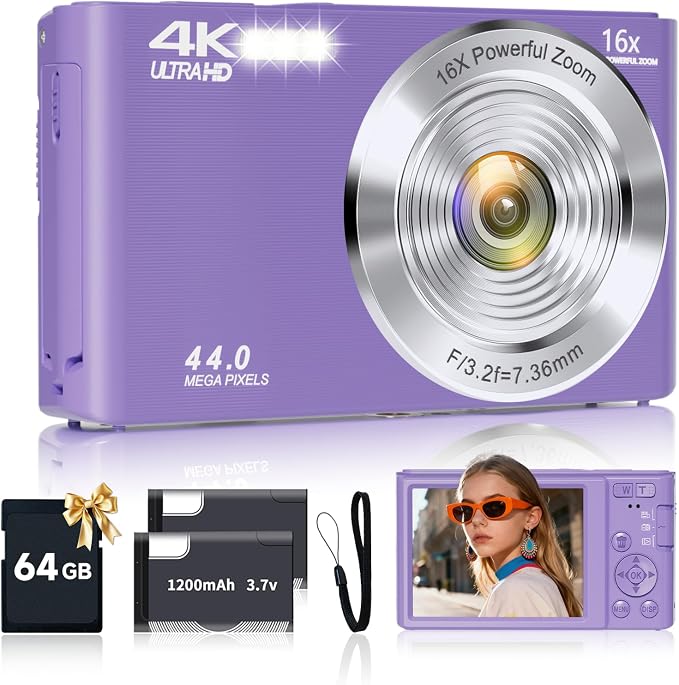 Digital Camera, FHD 4K Digital Camera by SMARTKLIK