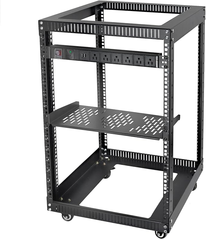 RIVECO 15U 19 Inch Open Frame Server Rack by RIVECO