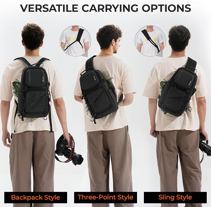 TARION Camera Backpack Sling Bag - 9L Compact Camera Bag 2-in-1 Waterproof - Image 3