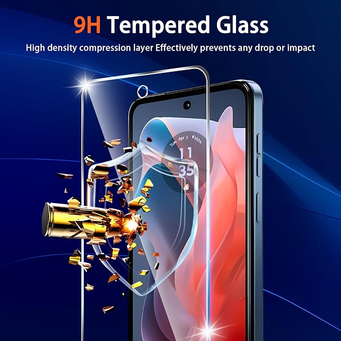 Designed for Motorola Moto G Play 5G 2024 Tempered Glass Screen Protector + - Image 3