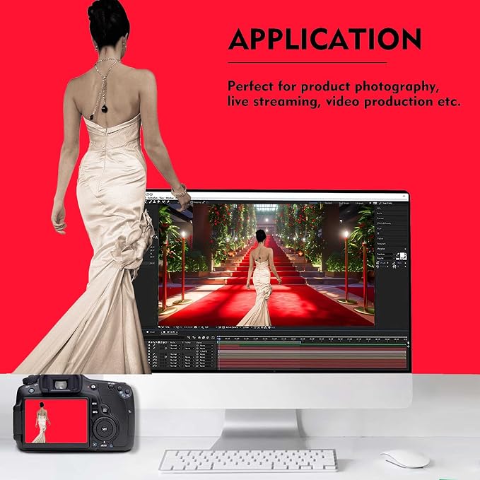 Red Photography Backdrop for Photoshoot, Photo Backdrop Curtain, Perfect Red - Image 3