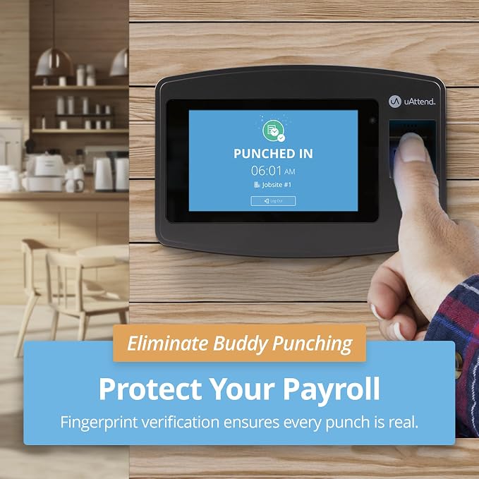 uAttend JP2000 Payroll Time Clock – Cloud Payroll Engine - Image 6