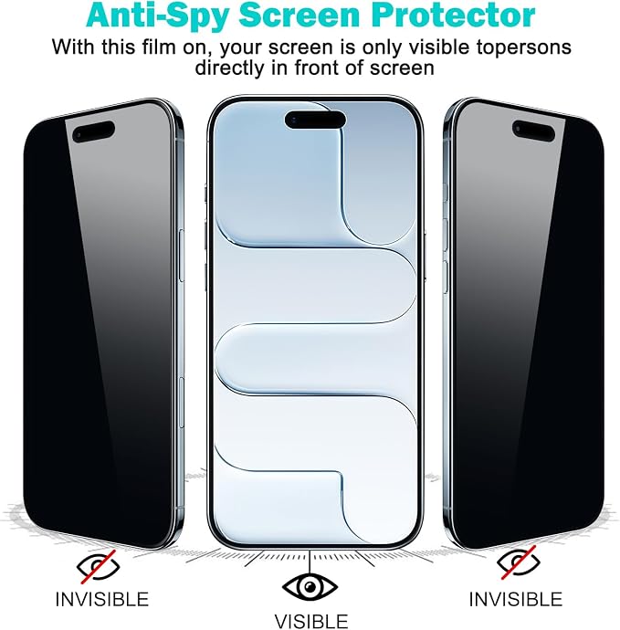 PEHAEL 3+3 Pack for iPhone Air/17 Air Privacy Screen Protector - Image 4