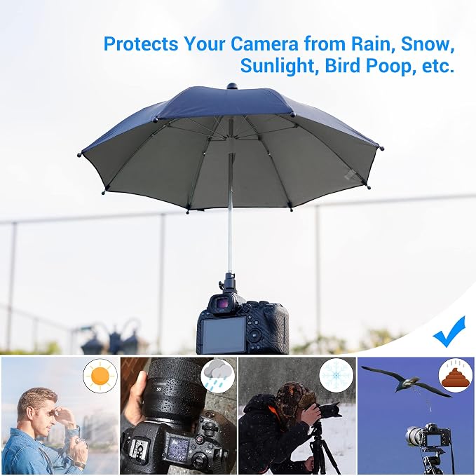DSLR Mirrorless Camera Hot Shoe Umbrella Rain Cover Protector Sunshade - Image 4