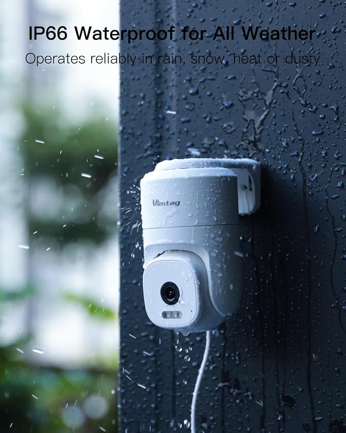 VIMTAG 2.5K 4MP Outdoor Security Camera, Pan/Tilt WiFi Home CCTV Camera - Image 6