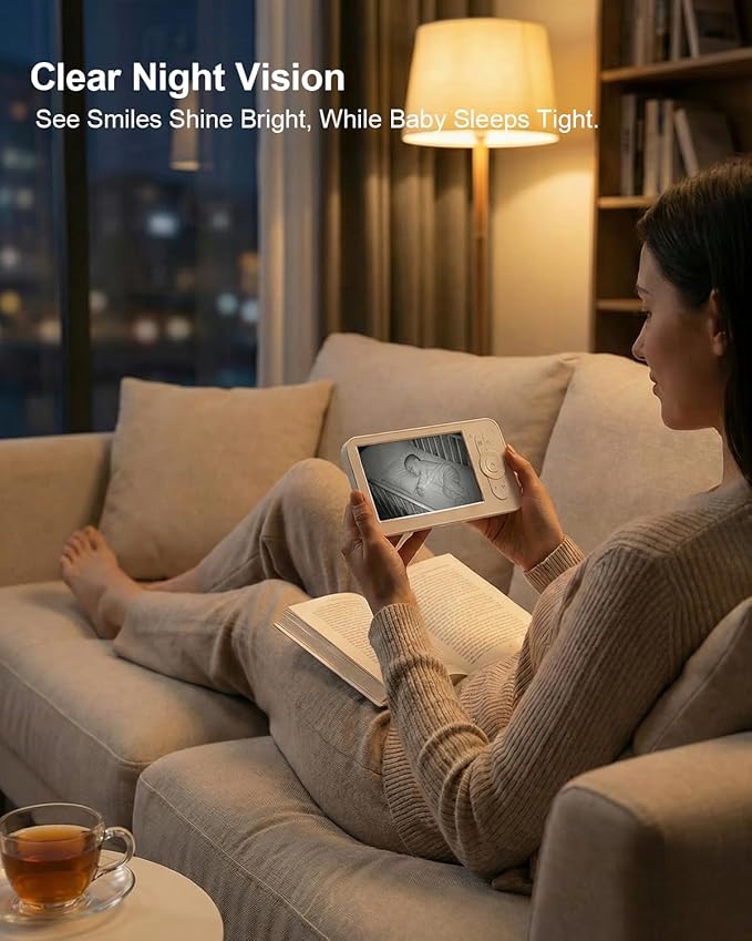 Baby Monitor with Camera and Audio, Secure FHSS Connection, Night Vision - Image 3