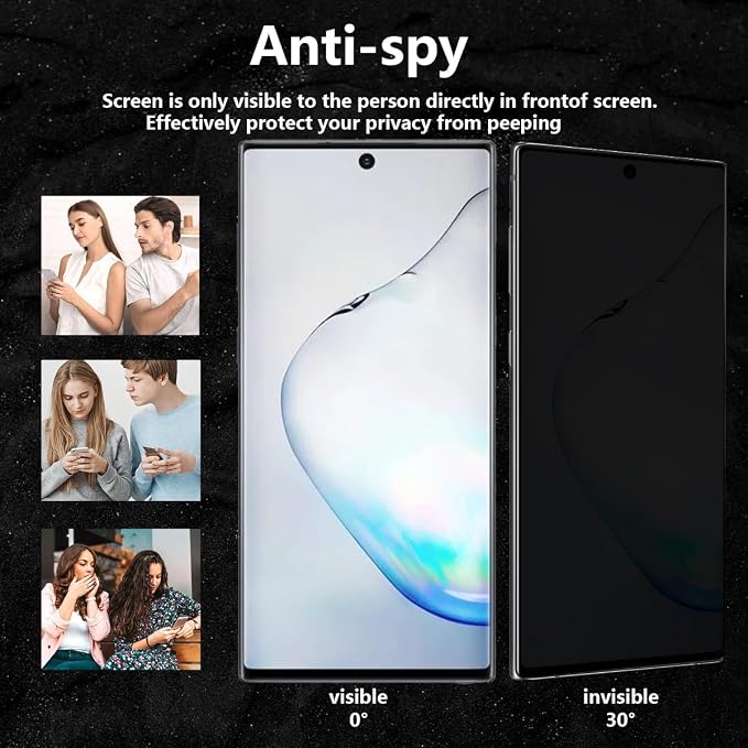 1 Pack for Samsung Galaxy Note 10 Privacy Screen Protector - Image 4