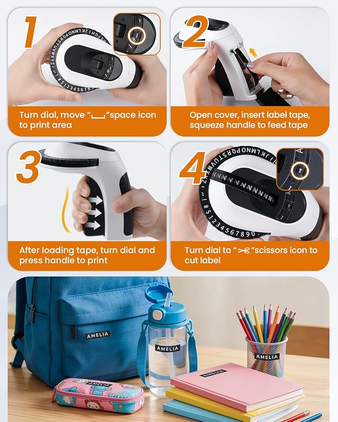 Embossing Label Maker, Vintage Embossed Label Maker Machine - Image 9