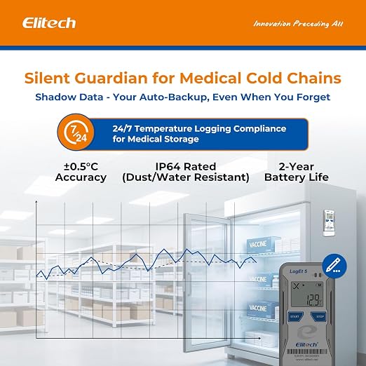 Elitech Bluetooth Data Logger FDA Standards, Temperature Humidity External Probe - Image 6