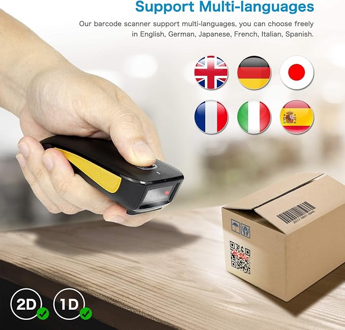 NETUM Mini Barcode Scanner Bluetooth Compatible, Small Portable USB Bar Code - Image 8