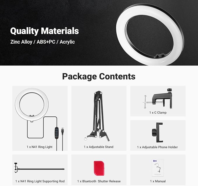NEEWER Entry Level Version N41 8" LED Ring Light - Image 9