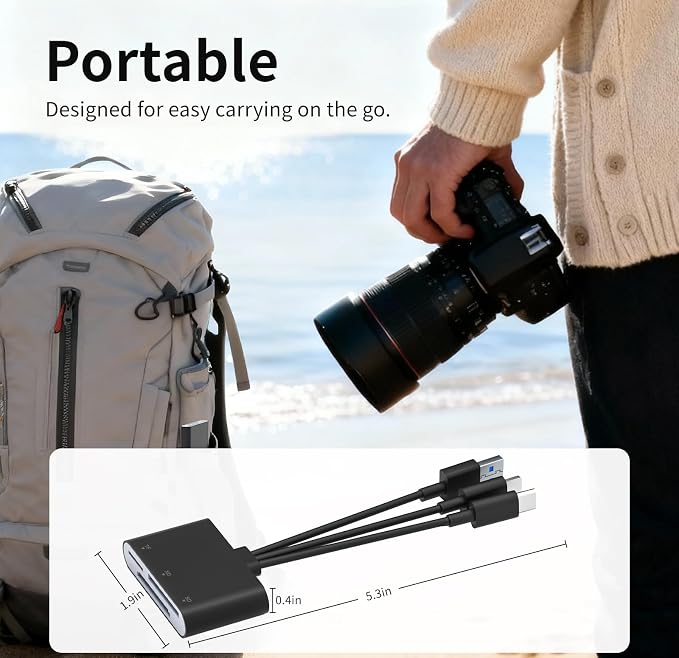 XD Card Reader for Olympus Fujifilm, 3-in-1 XD Picture Card Adapter - Image 8
