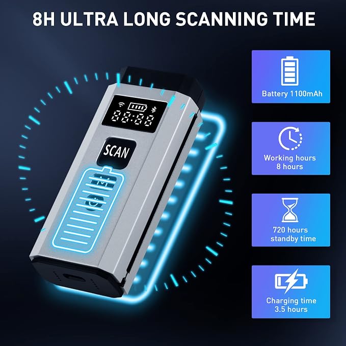 Barcode Scanner Bluetooth, 1D 2D Portable Wireless Barcode Reader 3 in 1 Wired - Image 4