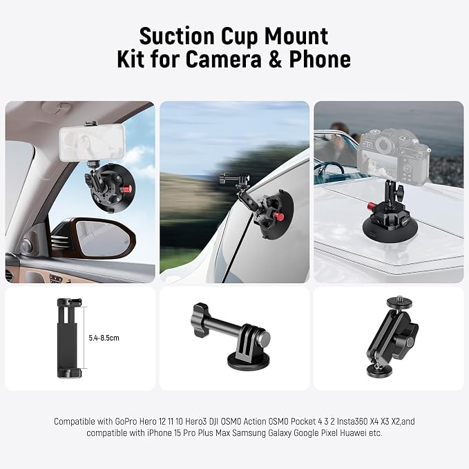NEEWER 4.5" Suction Cup Camera Mount - Image 2