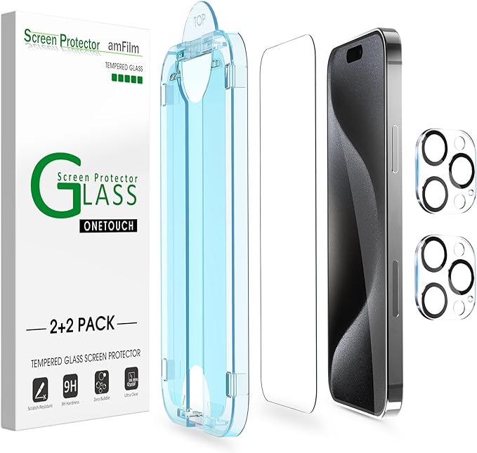 amFilm OneTouch 2+2 Pack Compatible by amFilm
