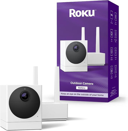Roku Outdoor Camera for Home Security by Amazon+Renewed