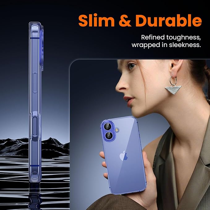 toushion 3 in 1 for iPhone 16 Case Clear, Screen Protector *1 & Camera Lens - Image 6