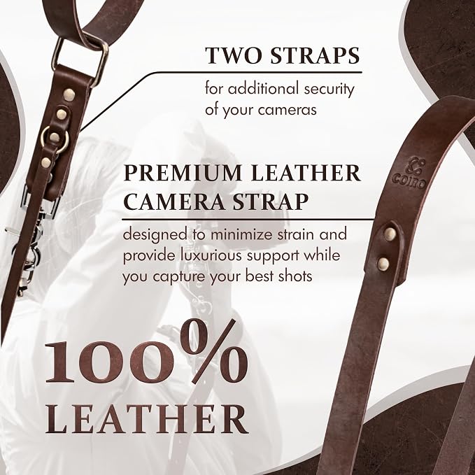 C Coiro Leather Camera Strap Crossbody - Image 3