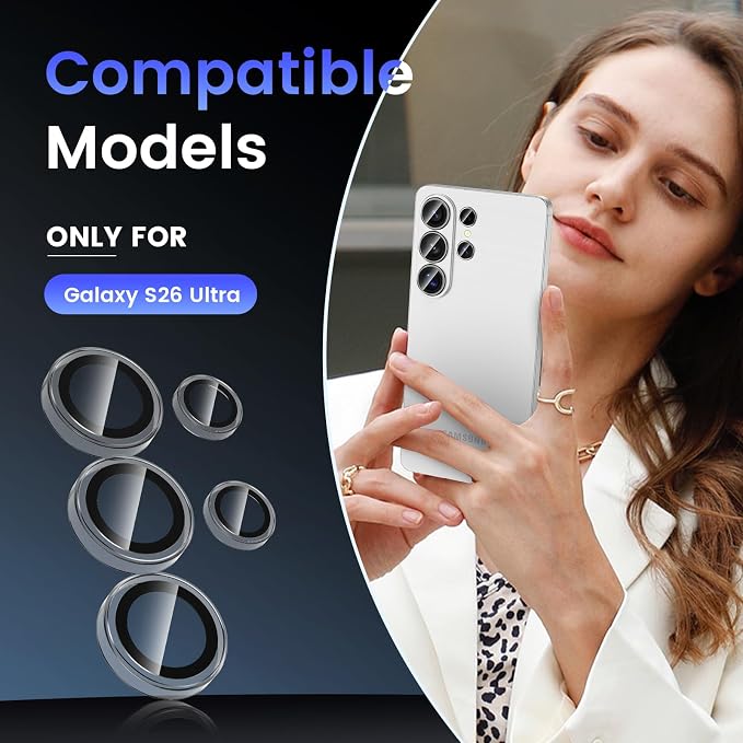 Tensea (3+2PCS Compatible with Samsung Galaxy S26 Ultra Camera Lens Protector - Image 2