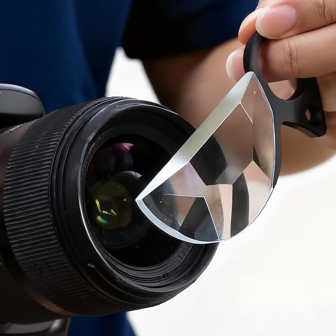 Handheld Kaleidoscope Prism 100mm Half Circle Lens Filter - Image 2