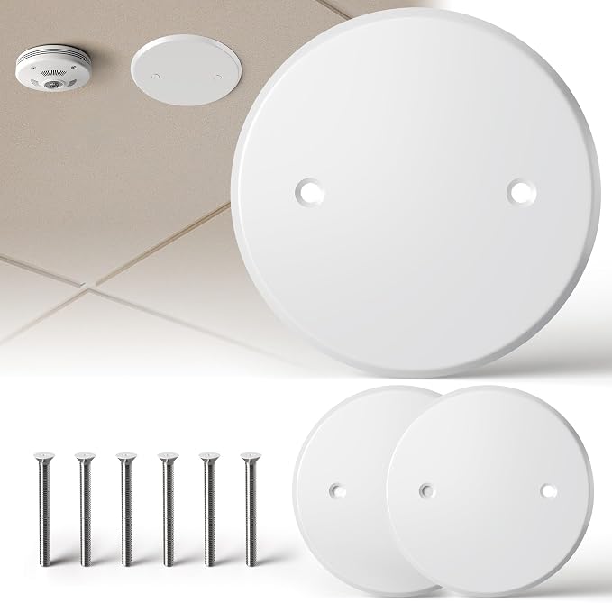 Ceiling Cover Plate, 5 Inch Round Electrical Box Cover Plate by Ourproductsarededicatedtobringingyouconvenience