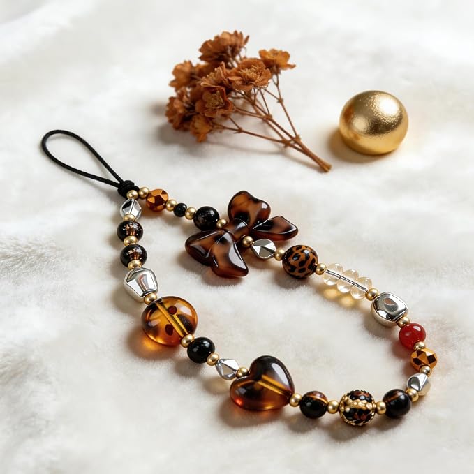 Cute Beaded Camera Wrist Strap for Phone, Digital Camera Charm Lanyard - Image 3