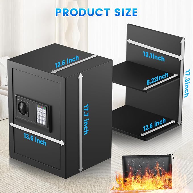 Large Home Safe 3.3 Cuft, Digital Security Safe Box - Image 8