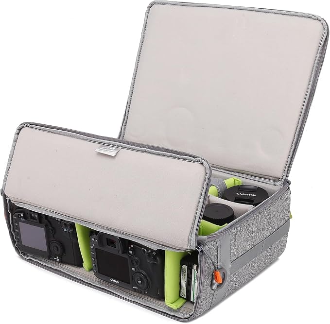 Camera Insert Bag, Shockproof &Pressure-proof Dual Opening Padded Camera Lens by svatin
