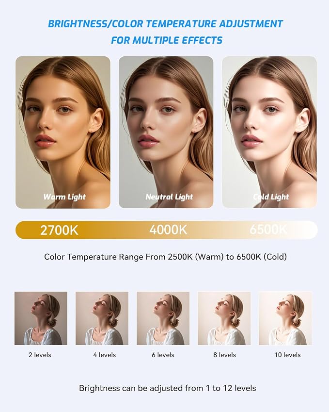 5000 mAh Portable Selfie Light for iPhone: Rechargeable Phone Fill Lights - Image 5