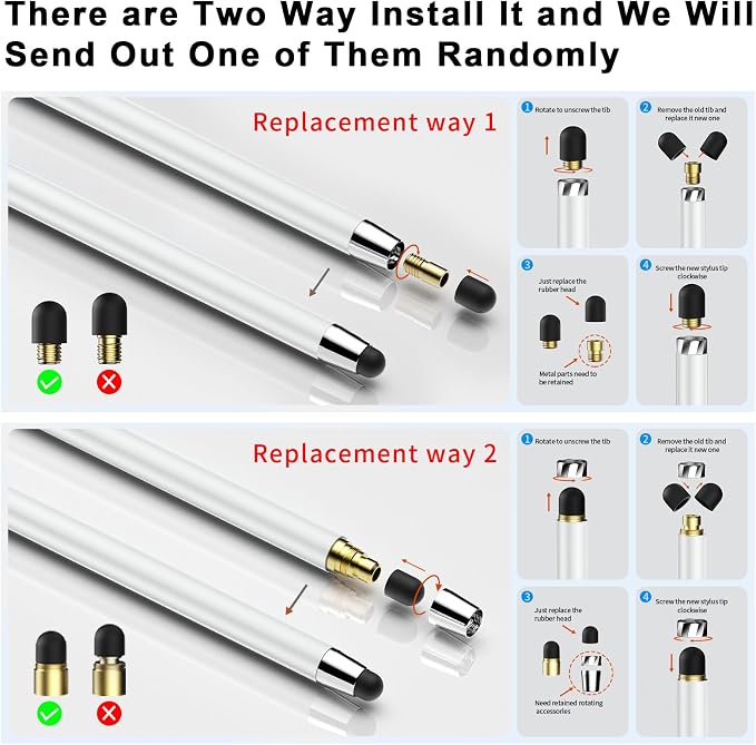 Stylus Pen for Touchscreen, Stylus 2-in-1 High Sensitivity Precision Suitable - Image 5