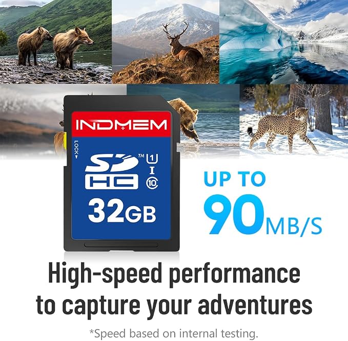32GB SD Card, C10 SDHC UHS-I Memory Cards U1 Class 10 High-Speed Full 4K HD - Image 2