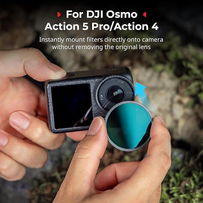SmallRig Filter Kit for DJI Osmo Action 5 Pro/4, 5-in-1 Lens Filter Set - Image 7