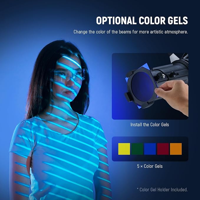 NEEWER Spotlight Snoot with 20° Projection Lens, Adjustable Focus, 16 Metal - Image 7