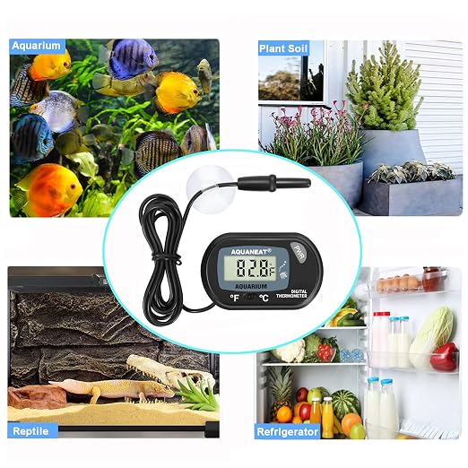 AQUANEAT Aquarium Thermometer, Fish Tank Thermometer, Digital Temperature Test - Image 7